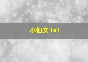 小仙女 txt